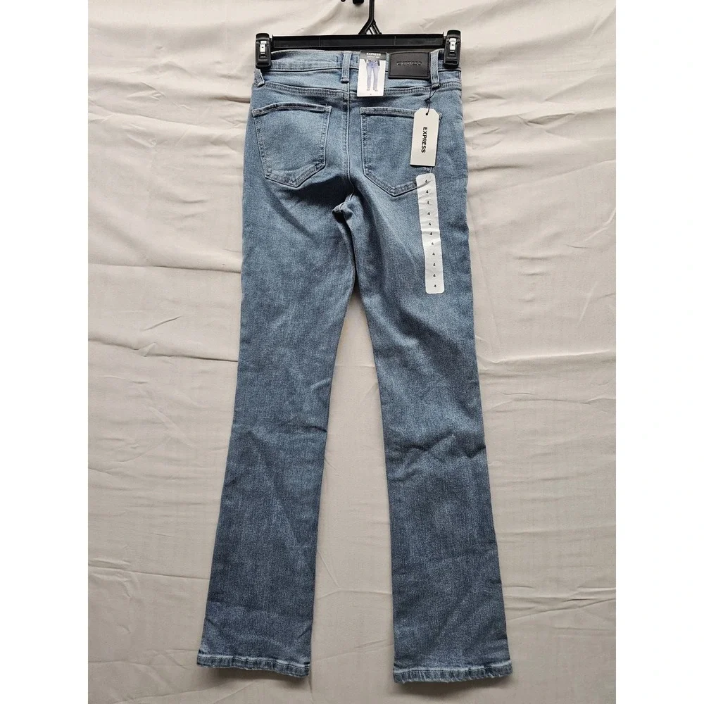 Express Womens Bootcut‎ Jeans Light Wash Denim Stretch Size 4 EX010051